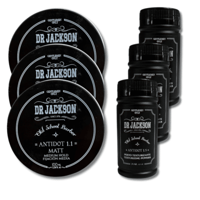 Pack 3 Polvos Texturizantes Antidot 1.5 + 3 Pomadas Mate Antidot 1.1 Dr Jackson