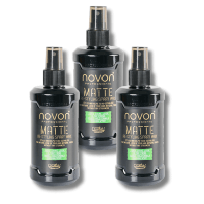 Pack de 3 Matte Re-styling Spray Wax Novon Profesional