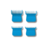 Pack de 4 Magnetic Trimmers Guards Gamma+ con Cuchilla X-Pro