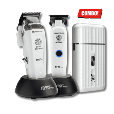 Combo White Clipper & Trimmer MRD Smart Brain + Shaver JRL ONYX